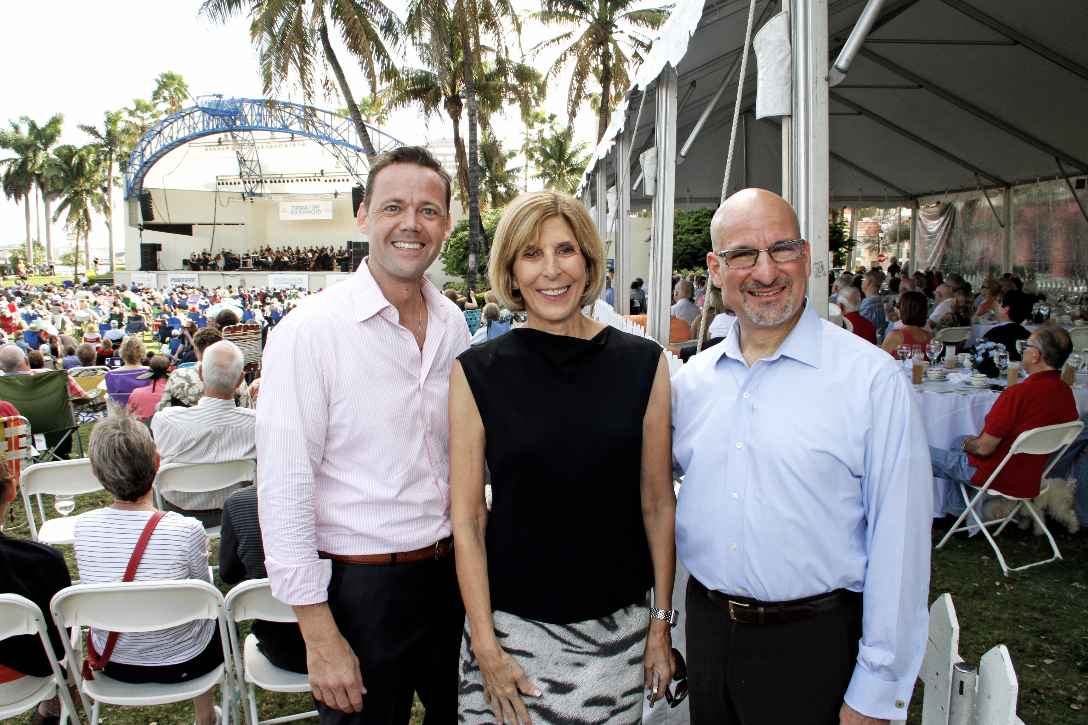 Daniel Biaggi With City of West Palm Beach Mayor Jeri Muoio and OPERA America President/CEO Marc A. Scorca